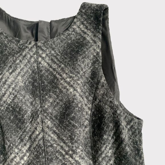 Warm Wool Blend Figure Flattering Plaid Midi Dress 10 Tall - Picture 3 of 10